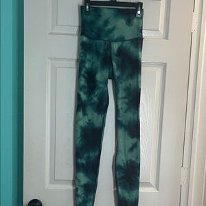 Champion Green and Black Tie-Dye Leggings